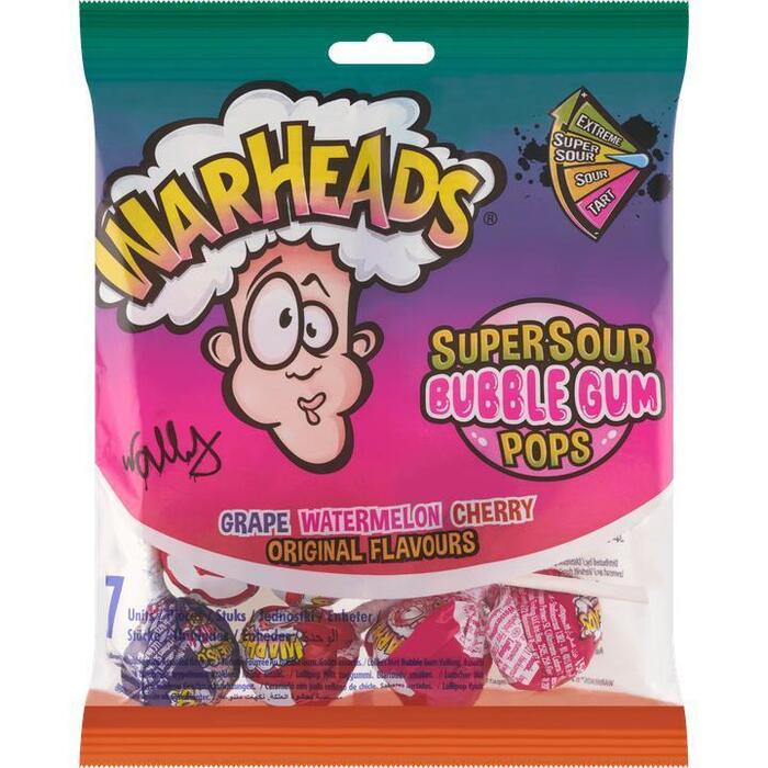 Warheads Original Lollypop Bag 105g (7 × 15g)