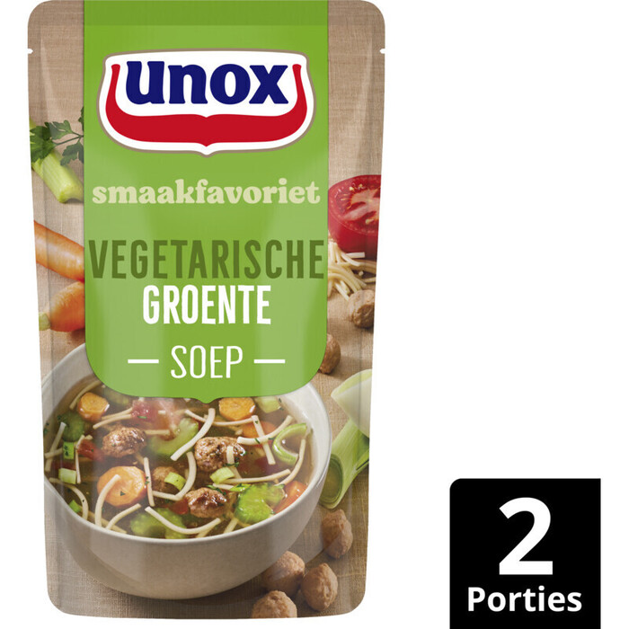 Unox Groentensoep met vega ballen (Zak, 0.57L)