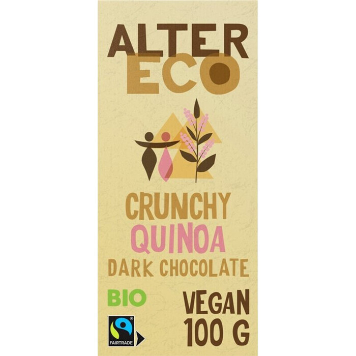 Alter Eco Crunchy Quinoa Deliciously Dark Chocolate 100 g (100g)