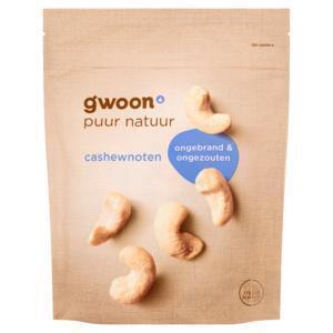 g'woon Cashewnoten Ongebrand & Ongezouten 200 g (200g)