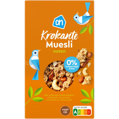 AH Krokante muesli noten 0% suiker (400g)
