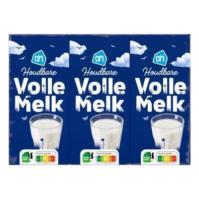 AH Volle melk houdbaar (6 × 200ml)
