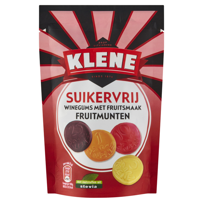 Klene Suikervrij Fruitmunten 110 g (36 × 3.06g)