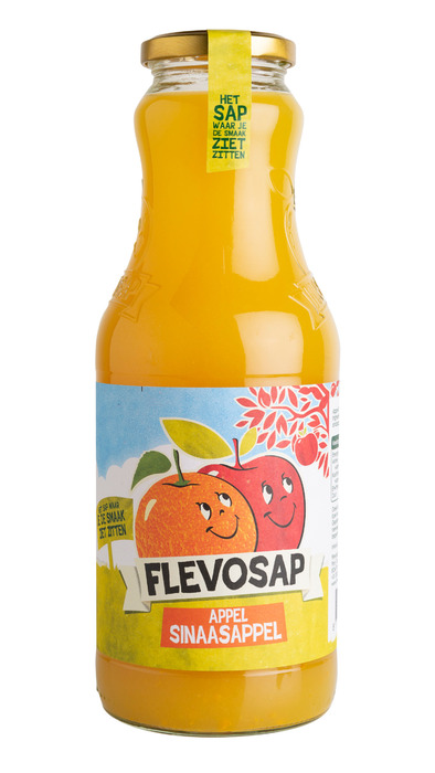 Flevosap Appel-sinaasappel (fles, 1L)