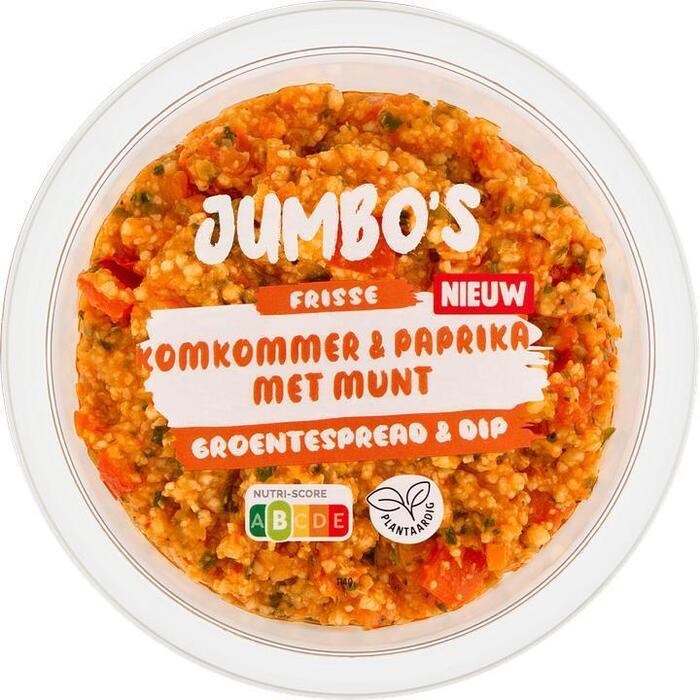 Jumbo's Groentespread & Dip Komkommer & Paprika met Munt 150 g (150g)