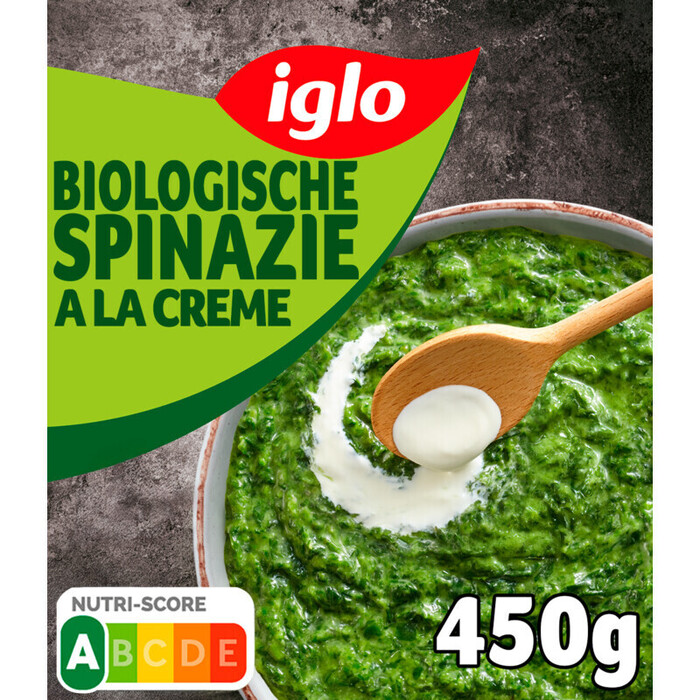 Iglo Biologische spinazie a la creme (Doos, 450g)