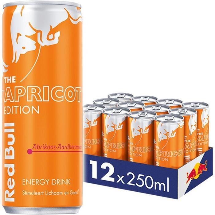 Red Bull Energy Drink Abrikoos-Aardbeismaak The Apricot Edition - 12 x 250ml (12 × 250ml)
