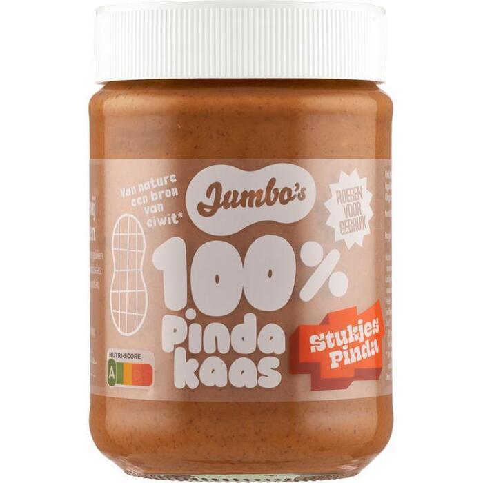 Jumbo's 100% Pindakaas Stukjes Pinda 350 g (350g)