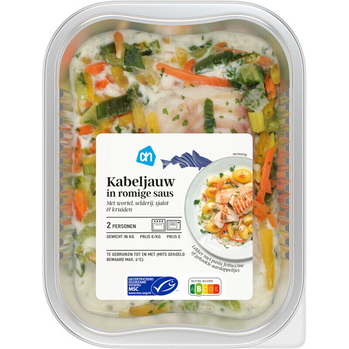 AH Kabeljauw in romige saus (275g)