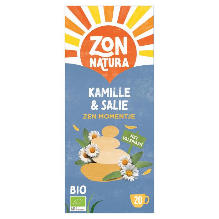 Zonnatura Bio Kamille & Salie Zen Momentje 20 Stuks (Doos, 30g)