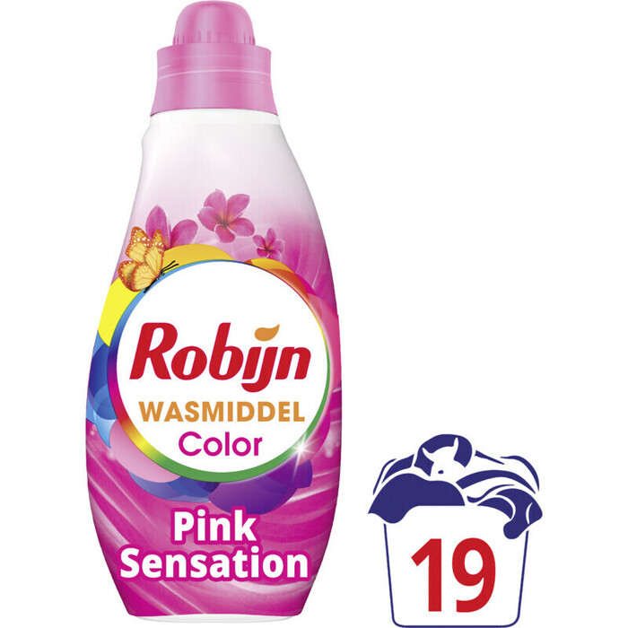 Robijn Wasmiddel pink sensation color (Fles, 0.66L)