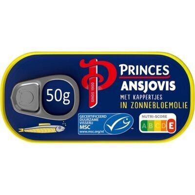 Princes Ansjovisfilets met kappertjes (Blik, 50g)