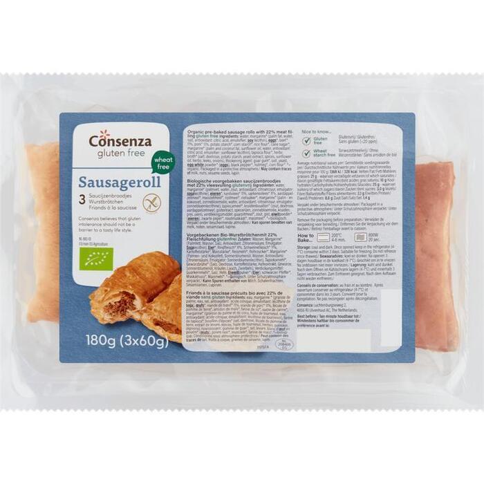 Consenza Saucijzenbroodjes (Zak, 3 × 60g)