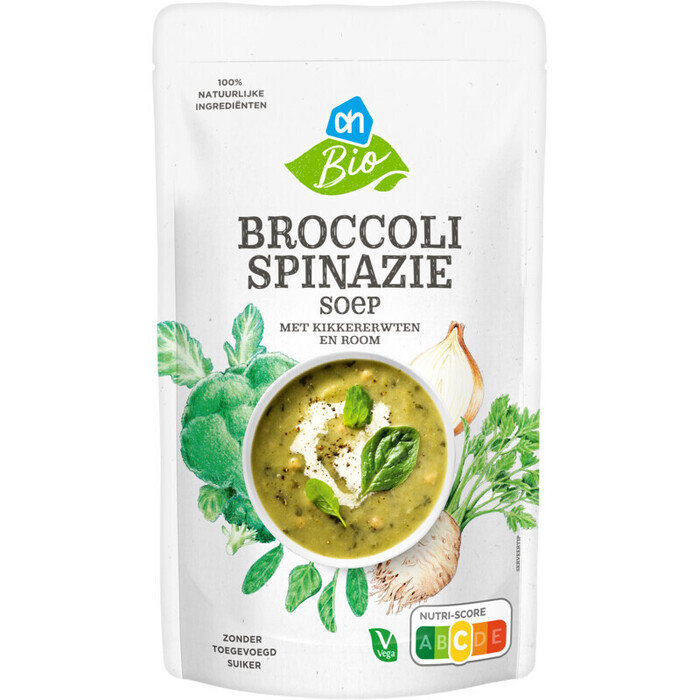 AH Biologisch Broccoli spinazie soep (0.57L)