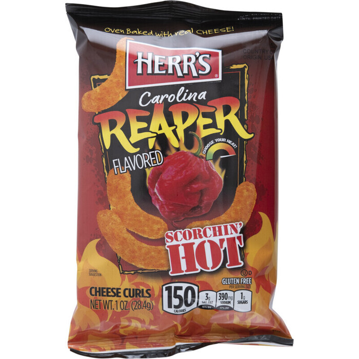 Herr's Carolina Reaper Flavored Cheese Curls 28g (28g)