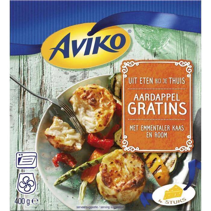 Aviko Aardappel Gratins met Emmentaler Kaas en Room 4 stuks (400 g) (400g)