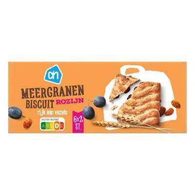 AH Meergranenbiscuit rozijn (5 × 37.5g)