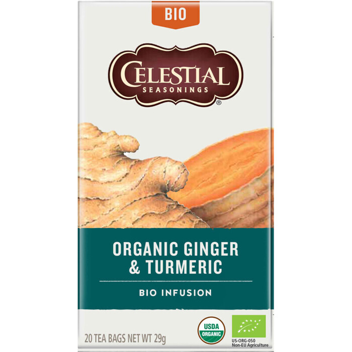 Celestial Seasonings Organic Ginger & Turmeric Bio Infusion 20 Stuks 29 g (30g)