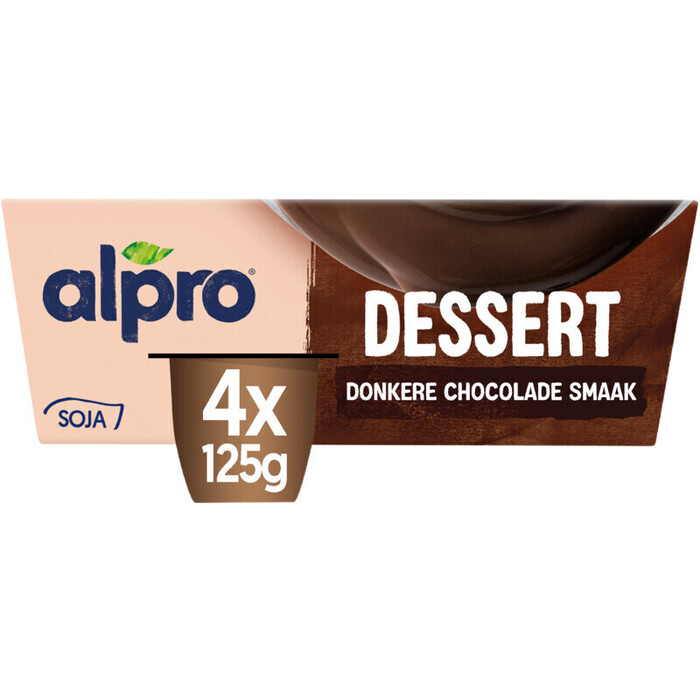 Dessert Dark chocolate flavour (bak, 4 × 125g)