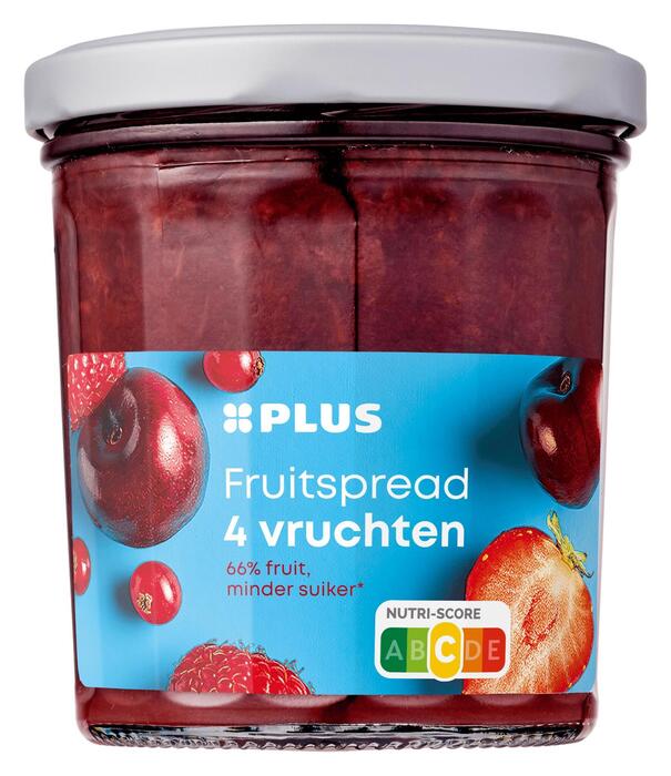 PLUS Fruitspread 4 vruchten (Pot, 315g)