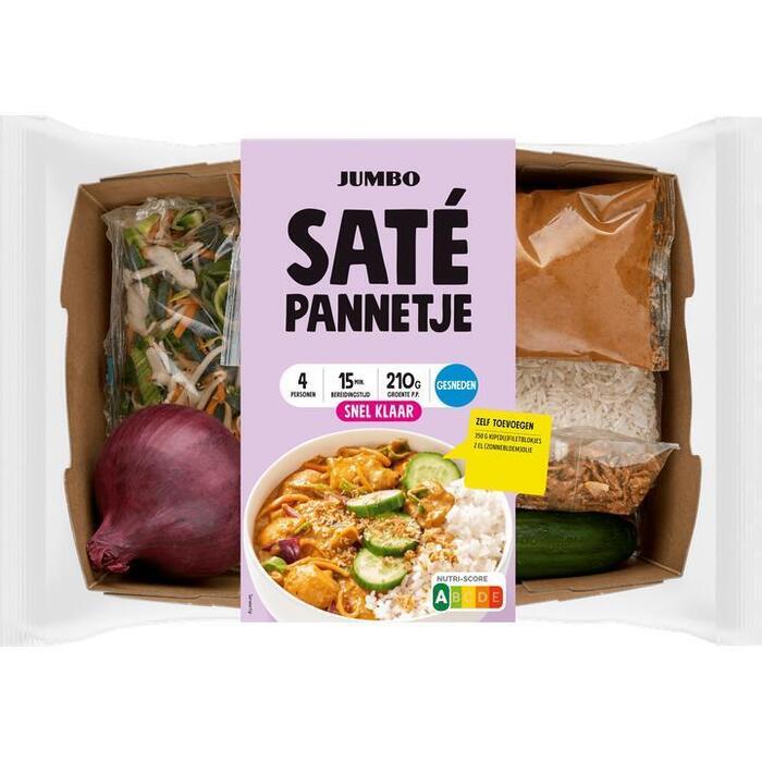 Jumbo Gesneden Maaltijdpakket Satépannetje met Rijst 4 Personen (1.43kg)