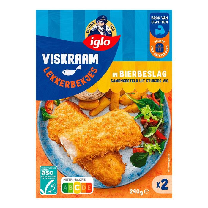 Iglo Lekkerbekjes in bierbeslag (Doos, 240g)