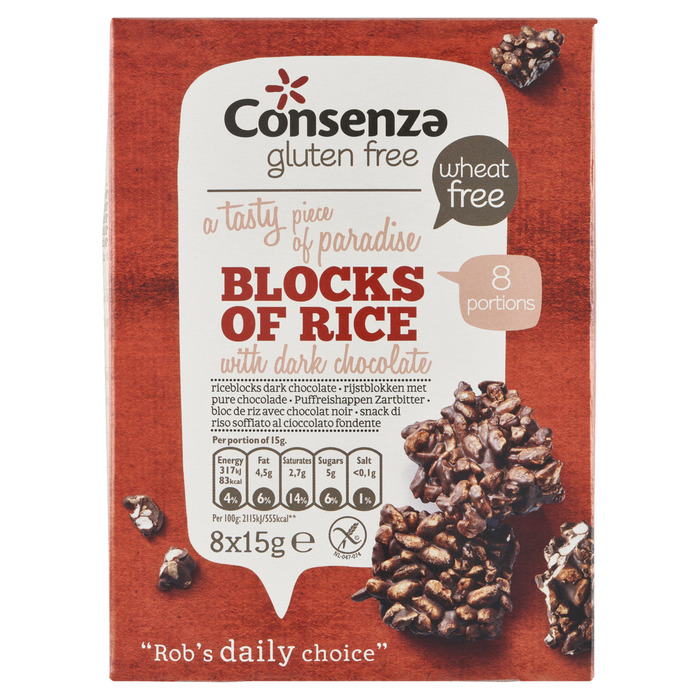 Consenza Rijstblok puur (8 × 15g)