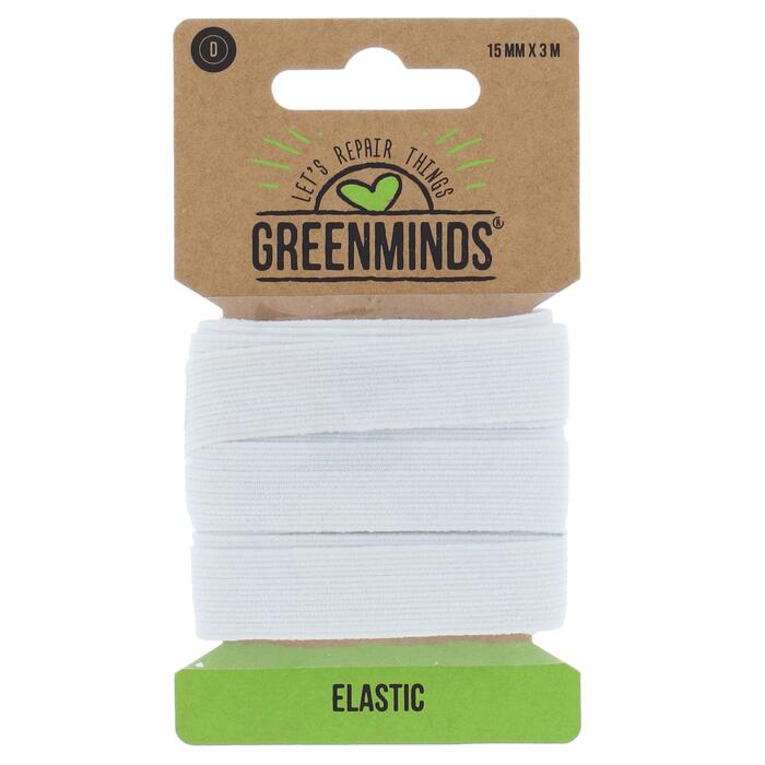 Greenminds Elastiek Wit 15mm 3m