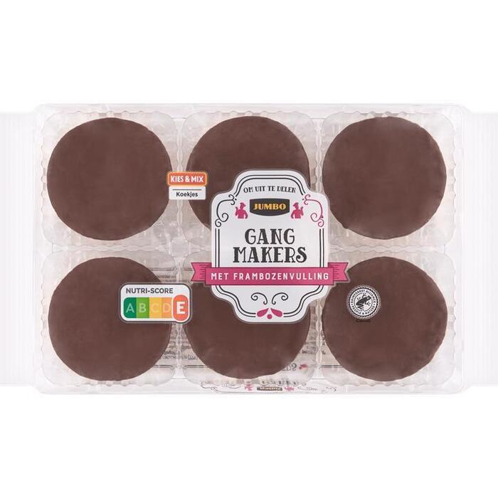 Jumbo Gangmakers koeken met Frambozenvulling 6 Stuks (225g)