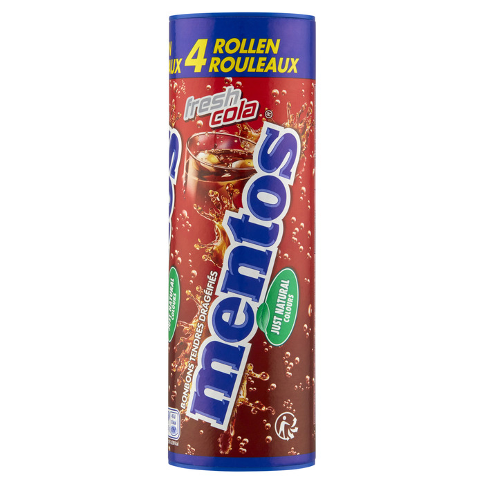 Mentos Chewy Dragees Fresh Cola Rollen 4 x 37,5 g (37.5g)