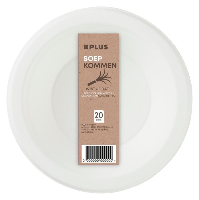 PLUS Schaaltje rond 350ml bagasse