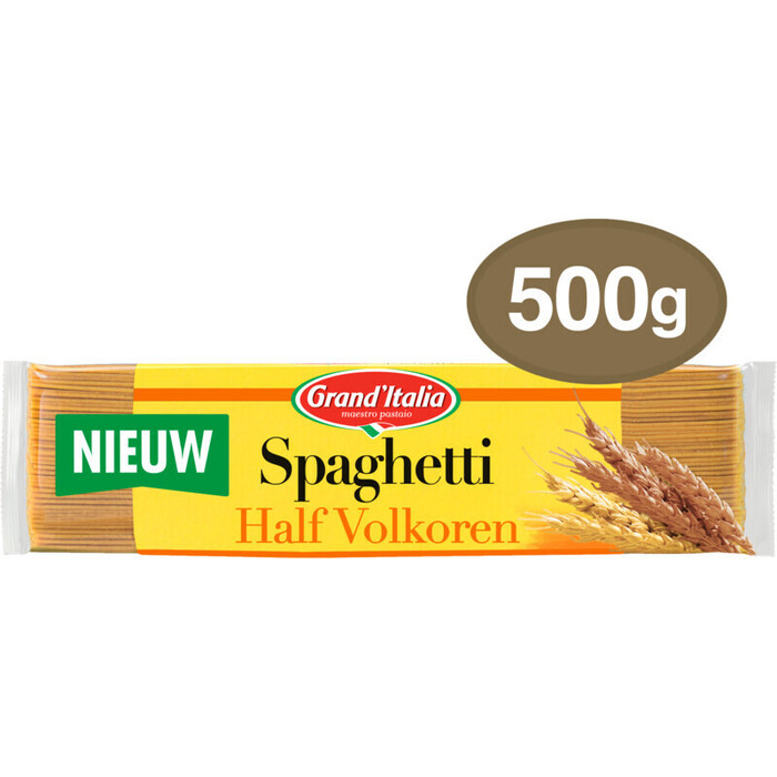 Grand'Italia Spaghetti half volkoren 500 g (500g)