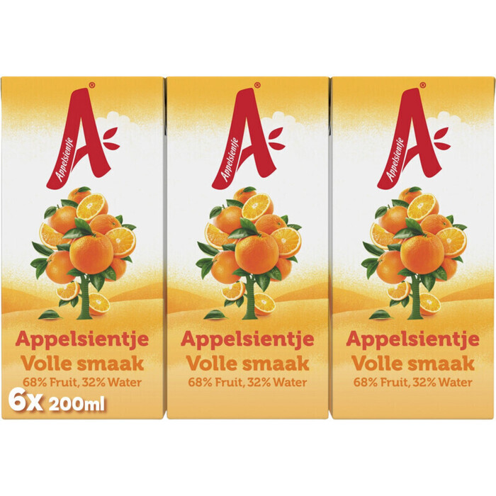 Appelsientje Sinaasappel Volle Smaak 6 x 0, 2L (6 × 200ml)