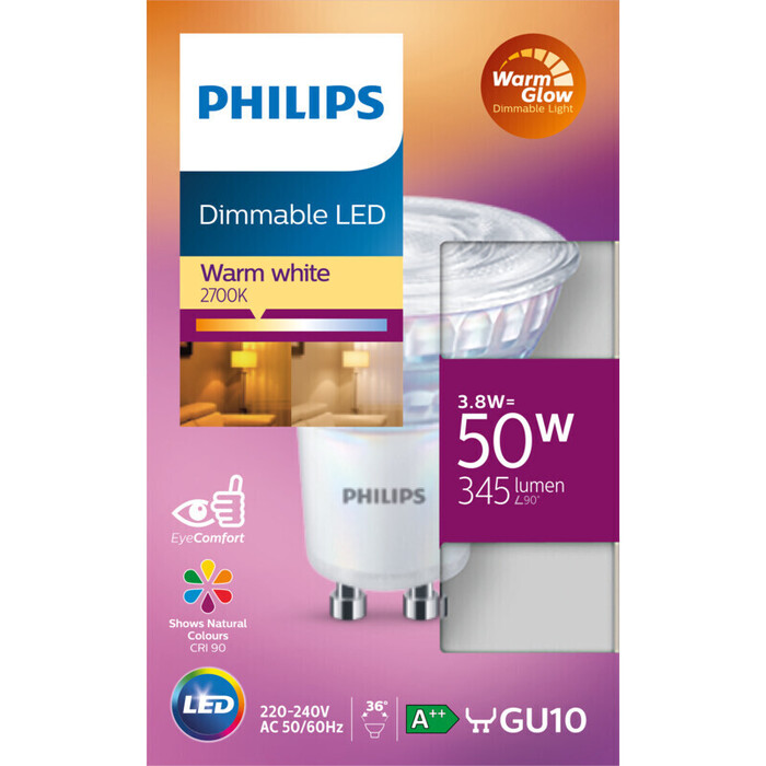Philips Led cla 50w ww gu10 c90 36d (50g)