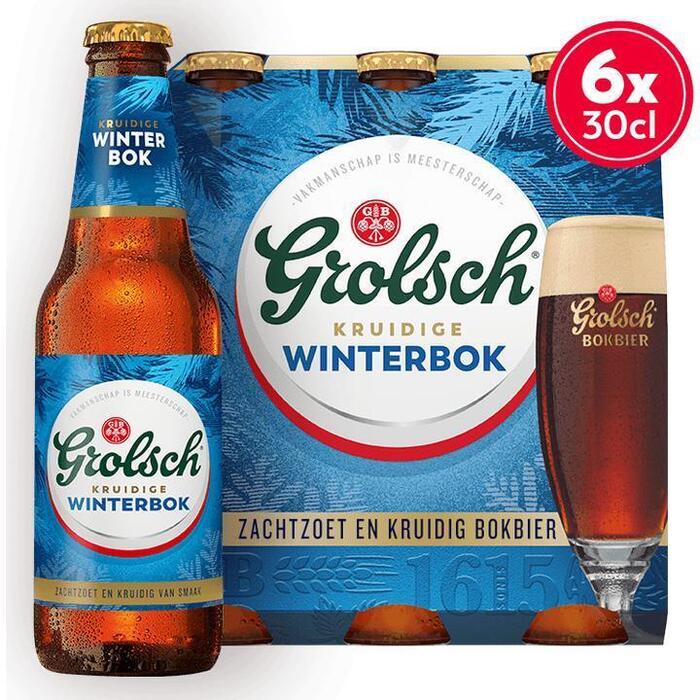 Grolsch Winterbok Fles 6 x 30 cl (Set, 1.8L)