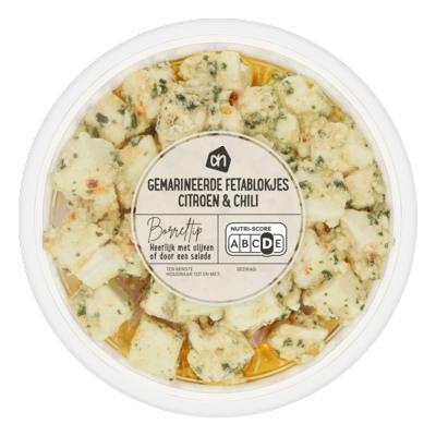 AH Gemarineerde fetablokjes citroen & chili (100g)