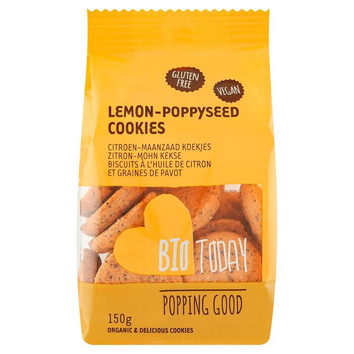 BioToday Citroen-Maanzaad Koekjes 150 g (Zak, 150g)