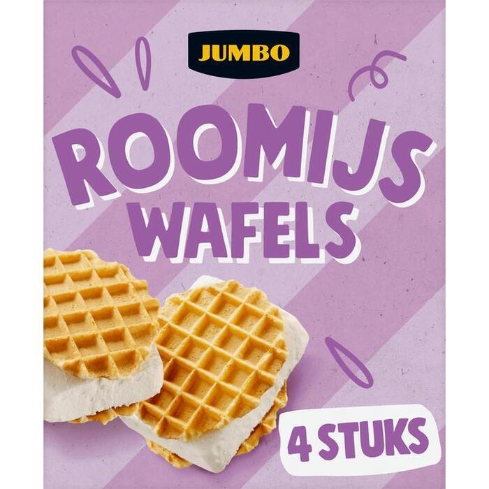 Jumbo Roomijs Wafels 4 Stuks (260g)