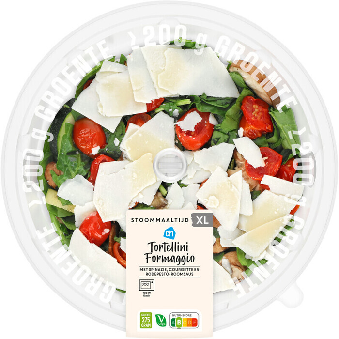 AH Stoommaaltijd tortellini formaggio XL (555g)