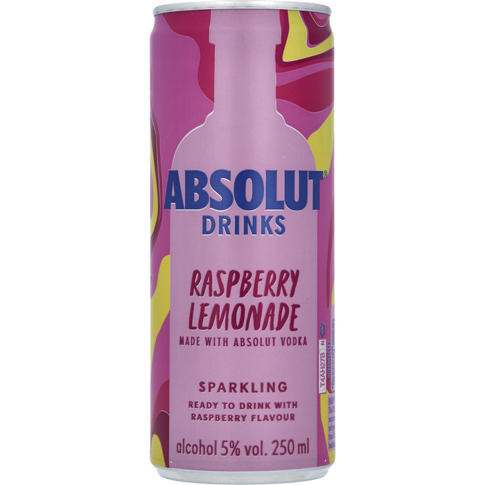 Absolut Vodka Mix RTD Raspberry Lemon 250 ML (250ml)