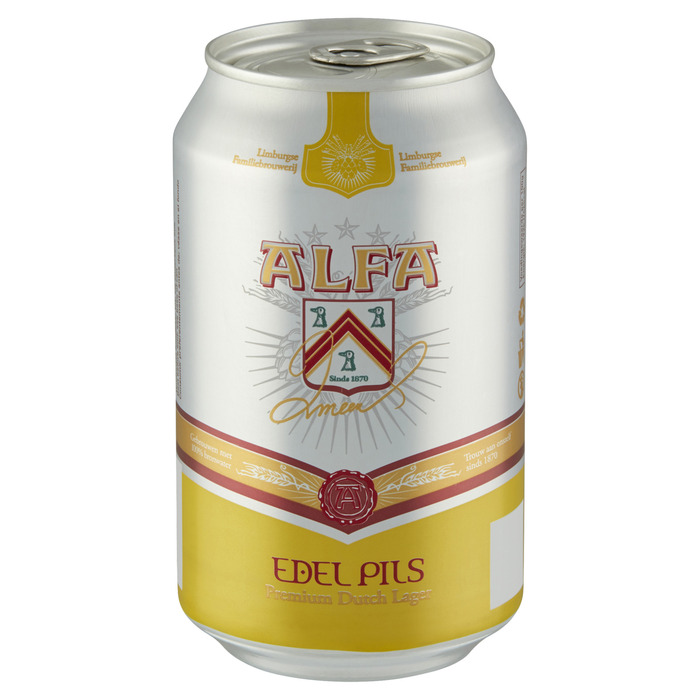 Alfa Edel Pils Premium Dutch Lager Blik 33 cl (6 × 33cl)