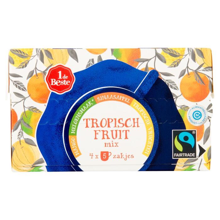1 de Beste Vruchtenthee tropisch fruit mix 20 zk. (40g)