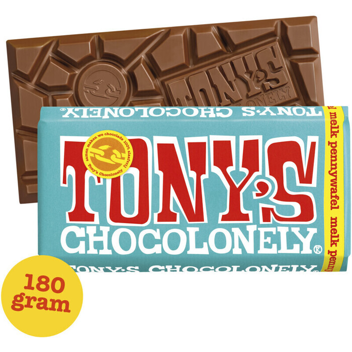 Tony's Chocolonely Melk pennywafel (180g)