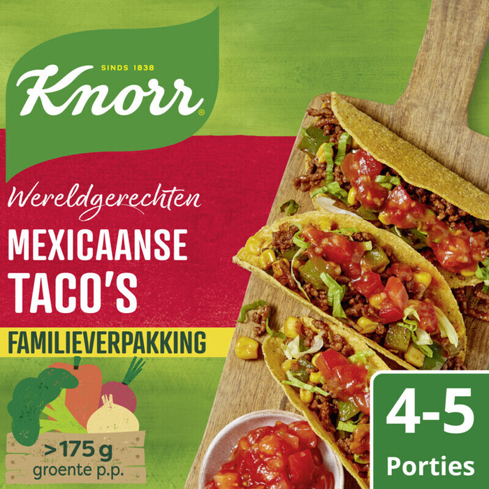 Knorr Wereldgerechten Mexicaanse Taco's Familiepakket (245g)