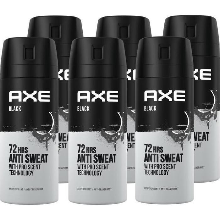 AXE Anti-Transpirant Spray Black 150 ml x 6 stuks