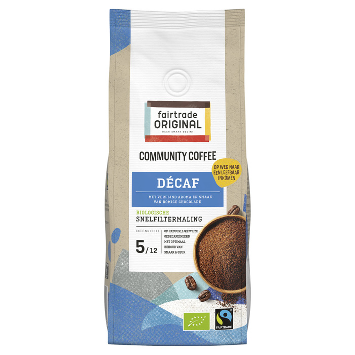 Fairtrade Original Community coffee decaf snelfilter (250g)