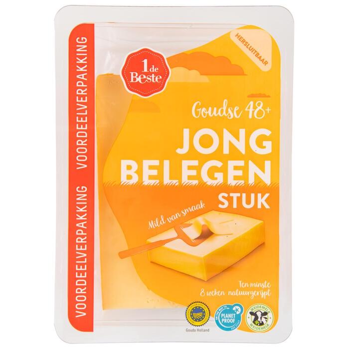 1 de Beste Jong belegen kaas 48+ stuk (930g)