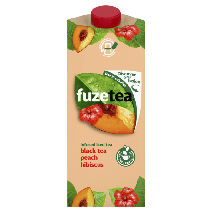 Fuze Tea Black Tea Peach Hibiscus 1500ml (drankkarton, 1.5L)