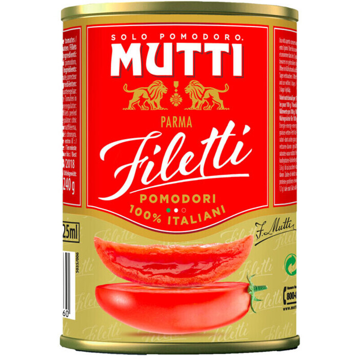 Mutti Gesneden Tomaten (blik, 42.5cl)