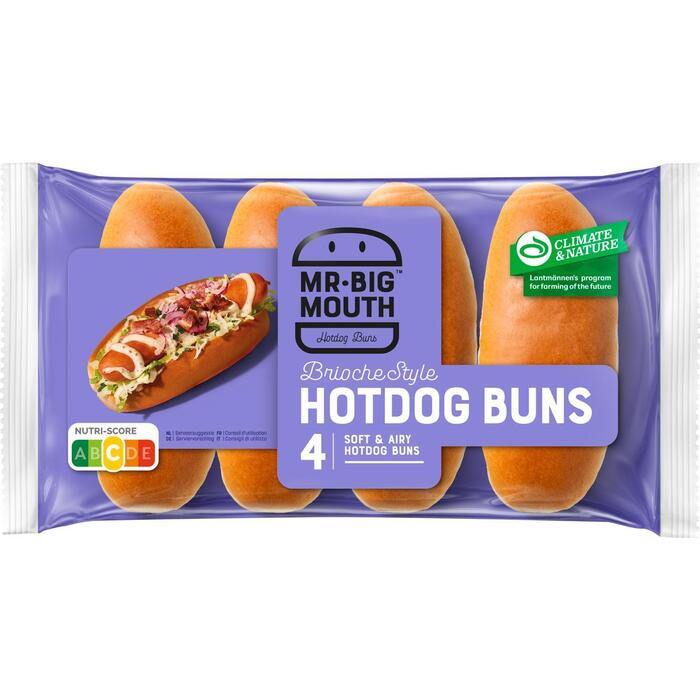 Hotdog buns 4 stuks